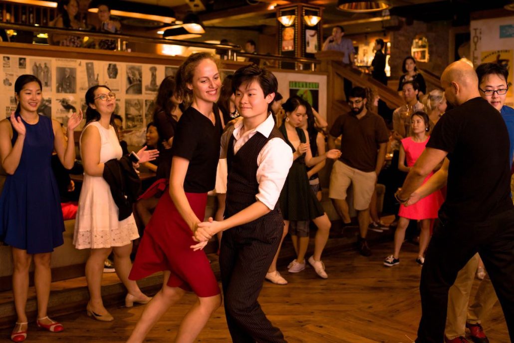 Lindy Hop social dancing at Hong Kong Swings