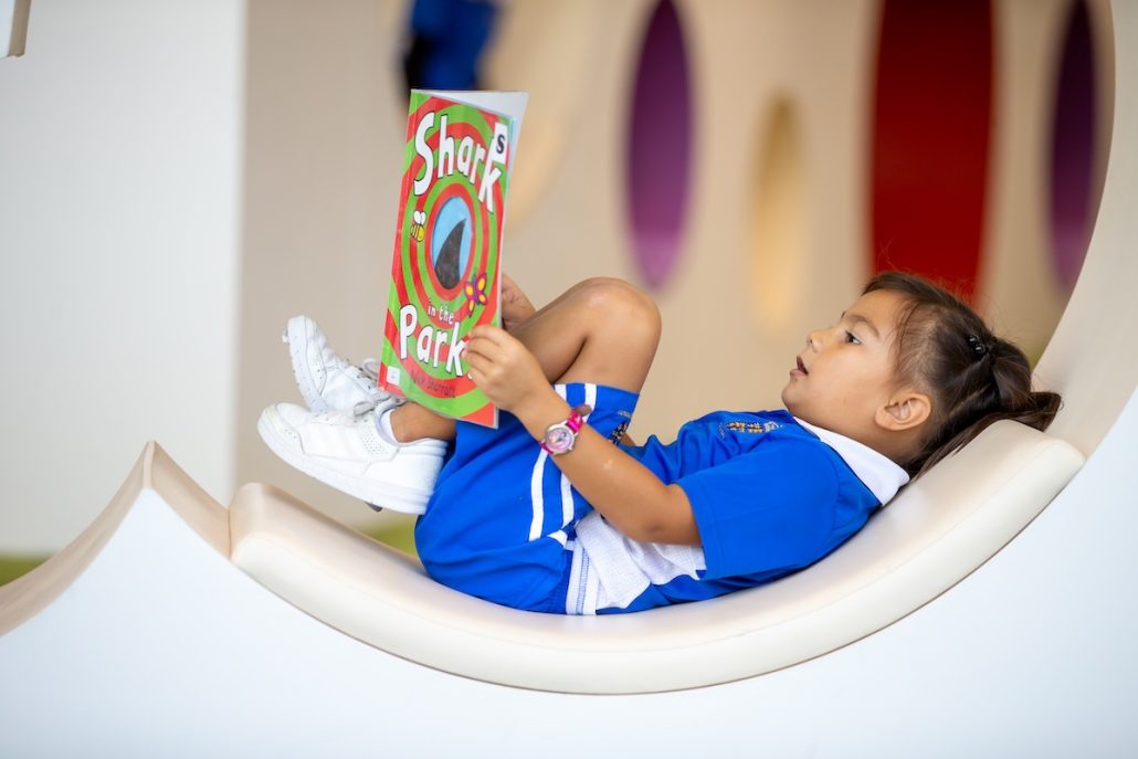Kid reading at Shrewsbury International School HK