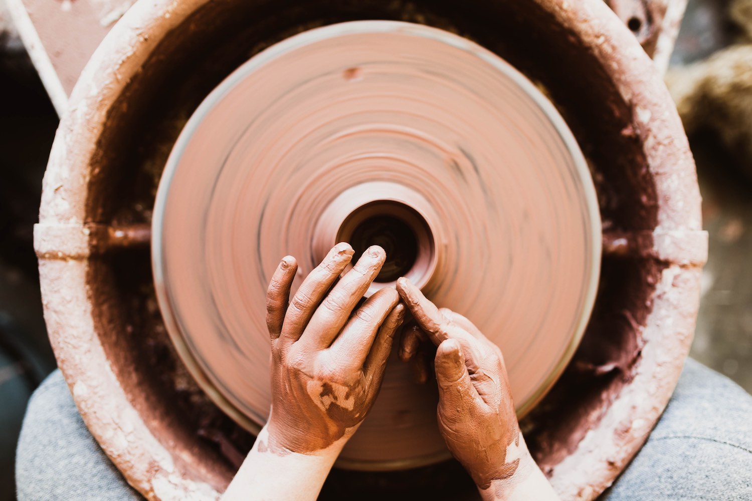 Making pottery