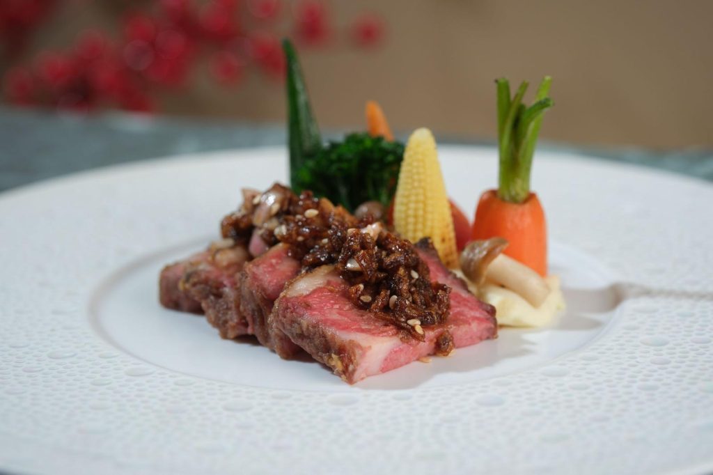 Infinity Room at Plaza Premium First Hong Kong featuring the Ming’s Kitchen Spring collaboration menu at Hong Kong International Airport near Gate 1.